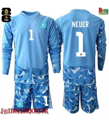 Tyskland Manuel Neuer #1 Målvakt Borta Kläder Barn VM 2026 Långärmad (+ Korta byxor)